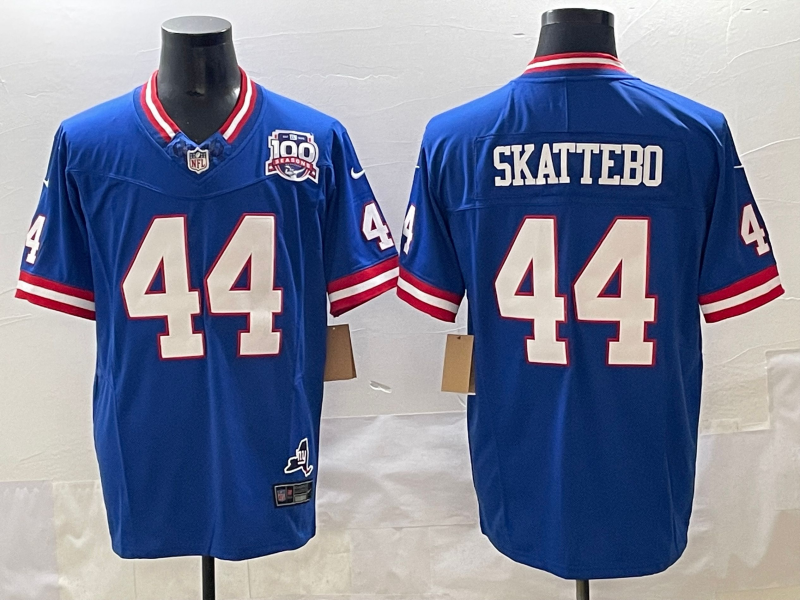 Men New York Giants 44 Skattebo blue Nike 2025 Jerseys style 13